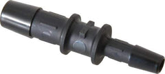 Made in USA - 3/8 x 1/4" Barb, Nylon Single Barbed Tube Reducer - Black - USA Tool & Supply