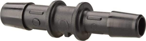 Made in USA - 3/8 x 5/16" Barb, Nylon Single Barbed Tube Reducer - Black - USA Tool & Supply