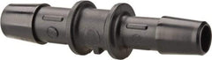 Made in USA - 3/8 x 5/16" Barb, Nylon Single Barbed Tube Reducer - Black - USA Tool & Supply