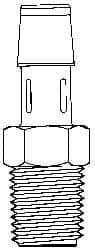 Made in USA - 1/4" Barb, 1/4, Nylon Single Barbed Tube Adapter - Natural, Male - USA Tool & Supply