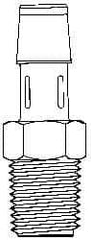 Made in USA - 1/4" Barb, 1/4, Nylon Single Barbed Tube Adapter - Natural, Male - USA Tool & Supply