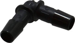 Made in USA - 3/8" Barb, Nylon Single Barbed Tube Elbow - Black - USA Tool & Supply