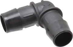 Made in USA - 3/4" Barb, Nylon Single Barbed Tube Elbow - Black - USA Tool & Supply