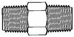 Made in USA - 3/4 NPT Polypropylene Threaded Tube Fitting - White - USA Tool & Supply