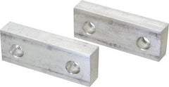 Gibraltar - 4" Wide x 1-1/2" High x 3/4" Thick, Flat/No Step Vise Jaw - Soft, Aluminum, Fixed Jaw, Compatible with 4" Vises - USA Tool & Supply