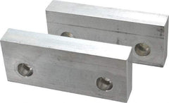 Gibraltar - 6" Wide x 2-1/2" High x 1" Thick, Flat/No Step Vise Jaw - Soft, Aluminum, Fixed Jaw, Compatible with 6" Vises - USA Tool & Supply