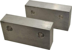 Gibraltar - 6" Wide x 3" High x 1-1/2" Thick, Flat/No Step Vise Jaw - Soft, Aluminum, Fixed Jaw, Compatible with 6" Vises - USA Tool & Supply