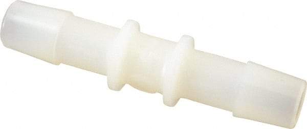 Made in USA - 3/8" Barb, Nylon Single Barbed Tube Splicer - Natural - USA Tool & Supply