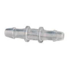 Made in USA - 3/32" Barb, Polypropylene Single Barbed Tube Splicer - Natural - USA Tool & Supply