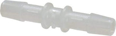 Made in USA - 5/16" Barb, Polypropylene Single Barbed Tube Splicer - Natural - USA Tool & Supply