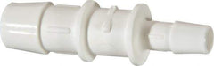 Made in USA - Polypropylene Single Barbed Tube Reducer - White - USA Tool & Supply