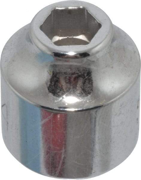 Proto - 1/4", 3/8" Drive, Standard Hand Socket - 6 Points, 13/16" OAL, Chrome Finish - USA Tool & Supply