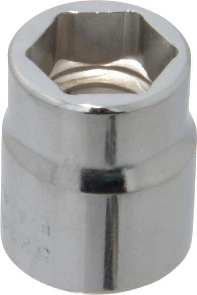 Proto - 7/16", 3/8" Drive, Standard Hand Socket - 6 Points, 7/8" OAL, Chrome Finish - USA Tool & Supply