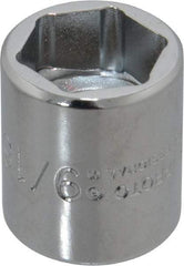 Proto - 9/16", 3/8" Drive, Standard Hand Socket - 6 Points, 7/8" OAL, Chrome Finish - USA Tool & Supply