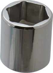 Proto - 5/8", 3/8" Drive, Standard Hand Socket - 6 Points, 15/16" OAL, Chrome Finish - USA Tool & Supply