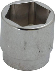 Proto - 3/4", 3/8" Drive, Standard Hand Socket - 6 Points, 15/16" OAL, Chrome Finish - USA Tool & Supply