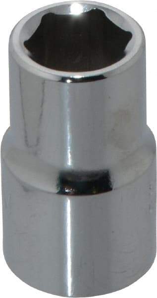 Proto - 1/2" Drive, Standard Hand Socket - 6 Points, 1-1/2" OAL, Chrome Finish - USA Tool & Supply