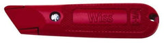 Wiss - Fixed Utility Knife - 1" Blade, Red Handle - USA Tool & Supply