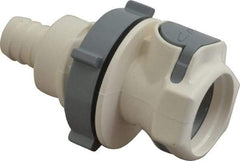CPC Colder Products - 3/8" Nominal Flow, 1/2" ID, Female, Panel Mount Hose Barb-Female Socket - 125 Max psi, -40 to 280°F, Polysulfone Coupling, EPDM O-Ring - USA Tool & Supply