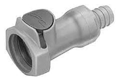 CPC Colder Products - 3/8" Nominal Flow, 1/2" ID, Female, Inline Hose Barb-Female Socket - 125 Max psi, -40 to 280°F, Polysulfone Coupling, EPDM O-Ring - USA Tool & Supply
