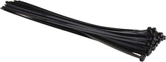 Thomas & Betts - 24" Long Black Nylon Standard Cable Tie - 175 Lb Tensile Strength, 2.15mm Thick, 7.2" Max Bundle Diam - USA Tool & Supply