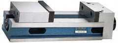 Kurt - 6" Jaw Width, 14" Jaw Opening Capacity, Horizontal Stationary Machine Vise - Manual Operation, 6,877 Lb Capacity, 1 Station, 24.51" Long x 4.86" High x 1-31/64" Deep, 1.735" Jaw Height, 80,000 psi Max Clamp Force, Ductile Iron - USA Tool & Supply