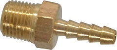 Cerro - 1/8 NPTF Thread Hose Barb x Male NPT Connector - 1/8" ID Hose, Brass - USA Tool & Supply