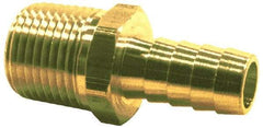 Cerro - 1/8 NPTF Thread Hose Barb x Male NPT Connector - 3/8" ID Hose, Brass - USA Tool & Supply