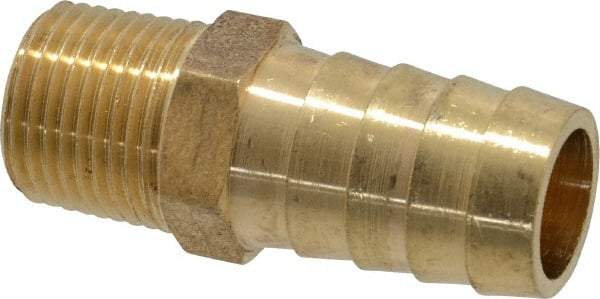 Cerro - 3/8 NPTF Thread Hose Barb x Male NPT Connector - 5/8" ID Hose, Brass - USA Tool & Supply