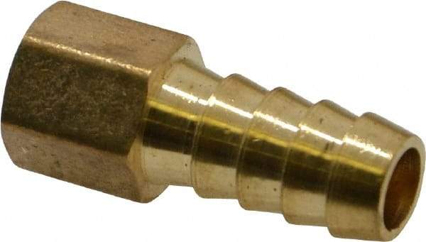 Cerro - 1/8 NPTF Thread Hose Barb x Female NPT Connector - 3/8" ID Hose, Brass - USA Tool & Supply