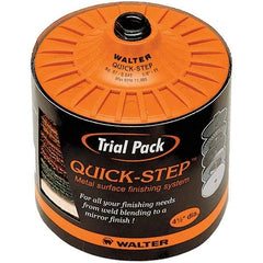 WALTER Surface Technologies - 14 Piece, 120 Grit, 4-1/2" Disc Diam, Abrasive Disc Kit - Coated, (2) Fine, (3) Coarse, (3) Medium, Super Fine Grade, Aluminum Oxide - USA Tool & Supply