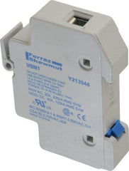 Ferraz Shawmut - 1 Pole, 1000 VDC and 800 VAC, 30 Amp, DIN Rail Mount Fuse Holder - Compatible with CC Class, 1-1/2 Inch Long x 0.69 Inch Wide and 13/32 Inch Diameter Fuse - USA Tool & Supply
