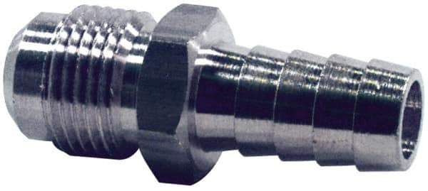 Dixon Valve & Coupling - 7/16 UNF Thread Hose Barb x Male 45° SAE Connector - 3/16" ID Hose, Brass - USA Tool & Supply