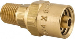 Dixon Valve & Coupling - 1/4 NPTF, Reusable Hose Male Fitting - 1/4" Hose ID x 5/8" Hose OD - USA Tool & Supply