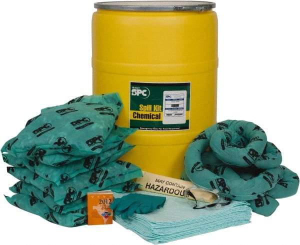 Brady SPC Sorbents - 38 Gal Capacity Hazardous Materials Spill Kit - 55 Gal Drum - USA Tool & Supply