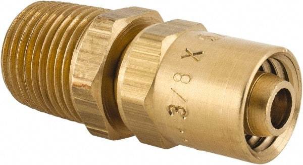 Dixon Valve & Coupling - 1/2 NPTF, Reusable Hose Male Fitting - 3/8" Hose ID x 5/8" Hose OD - USA Tool & Supply