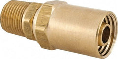 Dixon Valve & Coupling - 1/2 NPTF, Reusable Hose Male Fitting - 1/2" Hose ID x 7/8" Hose OD - USA Tool & Supply