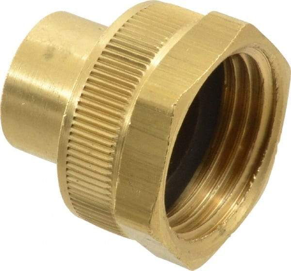 Dixon Valve & Coupling - 1/4 NPTF & 3/4 NH Garden Hose Fitting - Brass, Female Hose to Female Pipe Connector - USA Tool & Supply