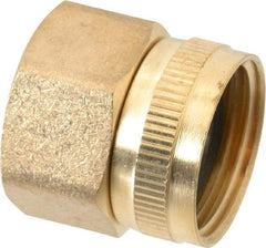 Cerro - 3/4 FPT & 3/4 FGHT Garden Hose Fitting - Brass, Female Hose to Female Pipe Swivel Connector - USA Tool & Supply