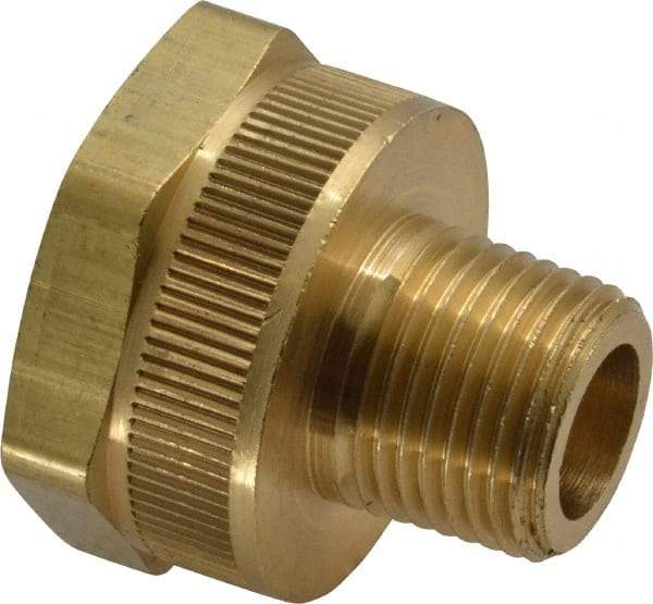 Dixon Valve & Coupling - 3/8 NPTF & 3/4 NH Garden Hose Fitting - Brass, Female Hose to Male Pipe Connector - USA Tool & Supply