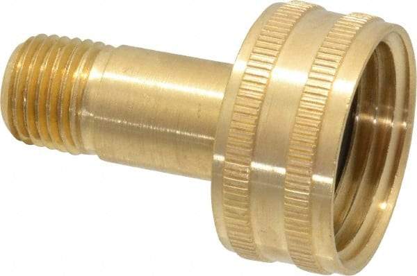 Cerro - 1/4 MPT & 3/4 FGHT Garden Hose Fitting - Brass, Female Hose to Male Pipe Swivel Connector - USA Tool & Supply