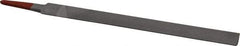 Simonds File - 8" Long, Second Cut, Half Round American-Pattern File - Double Cut, Tang - USA Tool & Supply