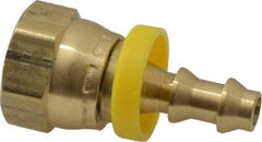 Dixon Valve & Coupling - 1/4" ID 1/4 NPSM Barbed Push On Female Connector - Brass - USA Tool & Supply