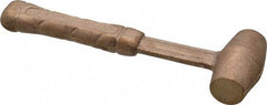 American Hammer - 1/2 Lb Head 3/4" Face Bronze Head Hammer - 6" OAL, Aluminum Handle - USA Tool & Supply