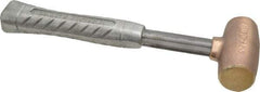 American Hammer - 3 Lb Head 1-1/2" Face Bronze Head Hammer - 11-1/2" OAL, Aluminum Handle - USA Tool & Supply