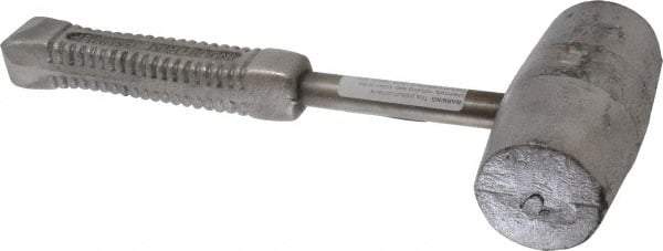 American Hammer - 10 Lb Head 2-1/2" Face Lead Alloy Nonmarring Lead Hammer - 13-1/2" OAL, Aluminum Handle - USA Tool & Supply