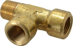 Cerro - 1/2 Male Thread x 1/2 Female Thread, Brass Industrial Pipe Street Tee - MNPTF x FNPTF, 1,200 psi - USA Tool & Supply
