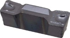 Iscar - 635080GRIP Y Grade IC908, 6.35mm Cutting Width Carbide Grooving Insert - 3.8mm Max Depth of Cut, Neutral, 0.8mm Corner Radius, TiAlN Finish - USA Tool & Supply
