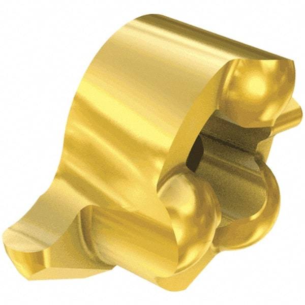 Iscar - 8200R100GIQL Grade IC528, 2mm Cutting Width Carbide Grooving Insert - 1.5mm Max Depth of Cut, Left Hand, 1mm Corner Radius, TiCN/TiN Finish - USA Tool & Supply