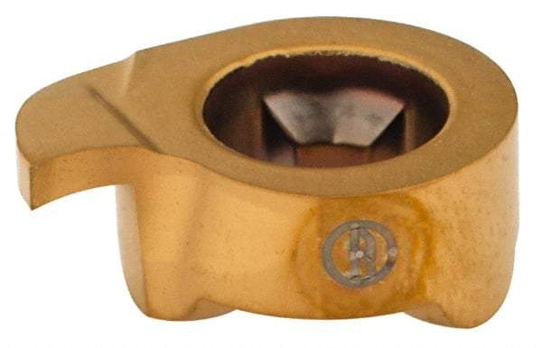 Iscar - 11104005GIQR Grade IC528, 1.04mm Cutting Width Carbide Grooving Insert - Right Hand, 0.05mm Corner Radius, TiCN/TiN Finish - USA Tool & Supply